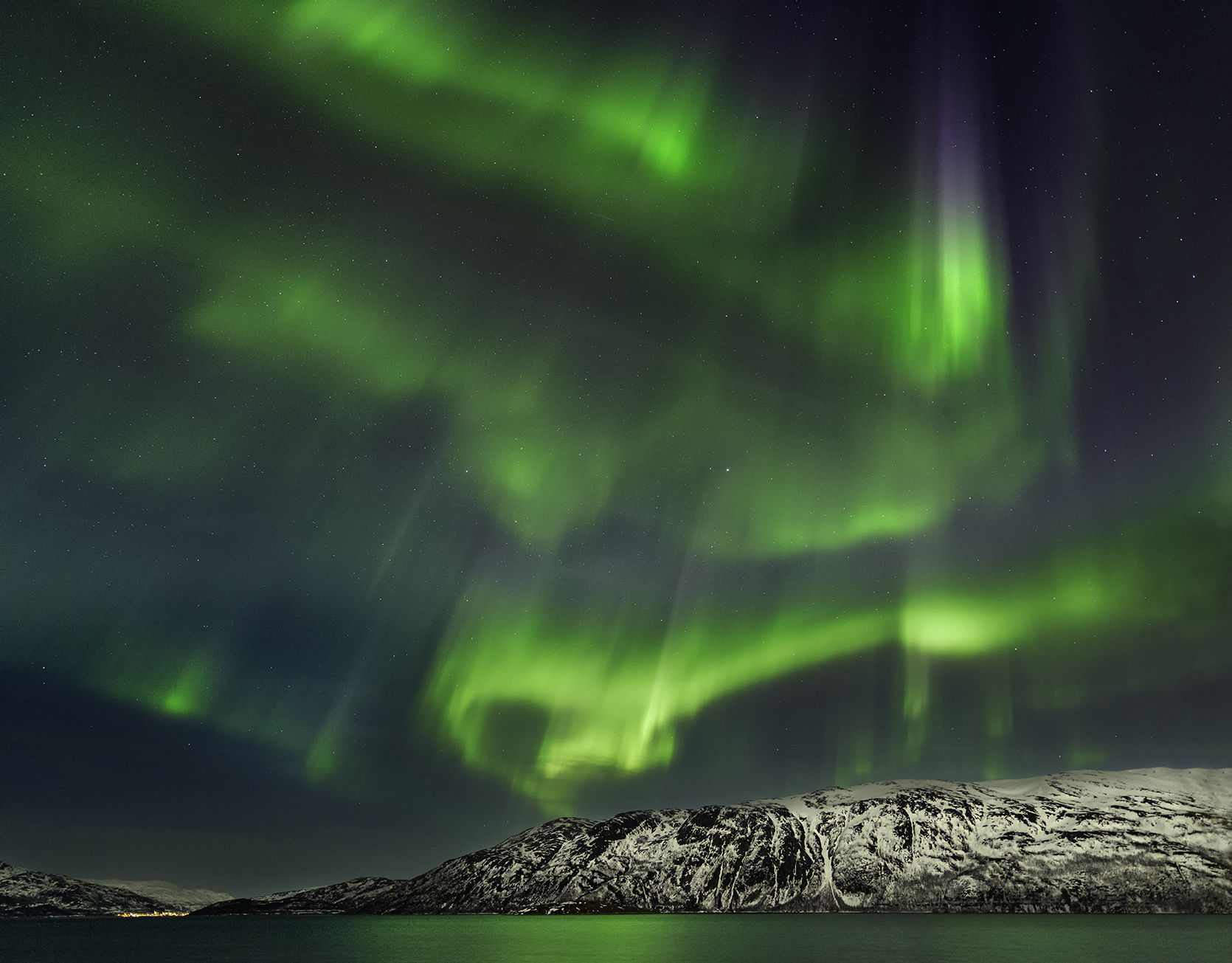 decoración aurora polar dibond