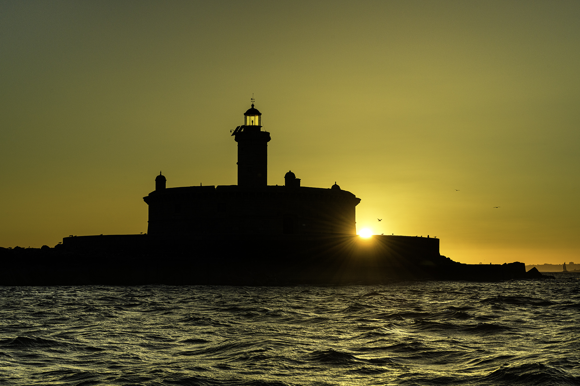 Farol de Bugio Lisboa, al atardecer